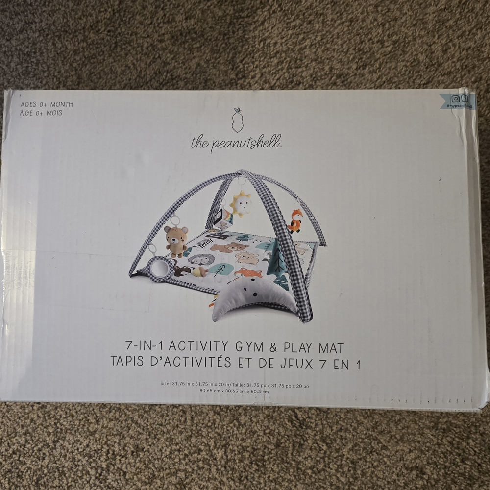 7-in-1 Activity Gym & Play Mat - Gray